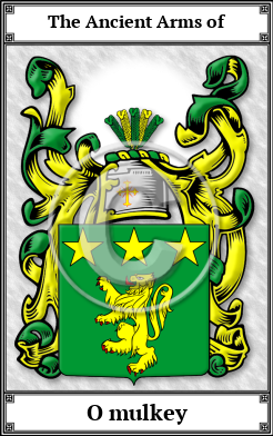 O mulkey Family Crest Download (JPG)  Book Plated - 150 DPI